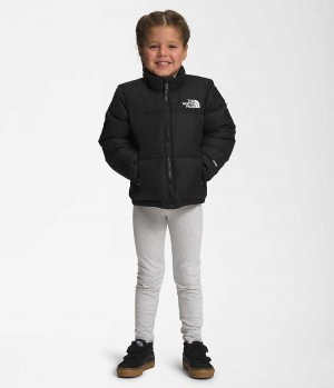 Black The North Face 1996 Retro Nuptse Girls' Puffer Jacket | MALAYSIA YXASHB