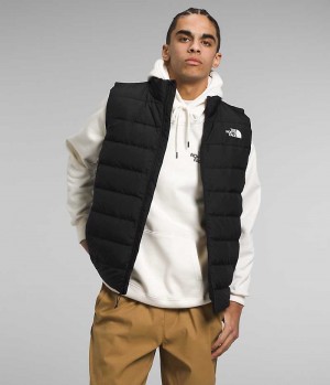 Black The North Face Aconcagua 3 Men's Down Vest | MALAYSIA WKVSRP