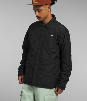 Black The North Face Afterburner Flannel Men's Insulated Jacket | MALAYSIA YLRHVU