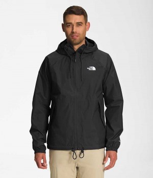 Black The North Face Antora Hoodie Men's Rain Jacket | MALAYSIA SVJBEP