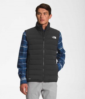 Black The North Face Belleview Stretch Men's Down Vest | MALAYSIA VZBLCQ