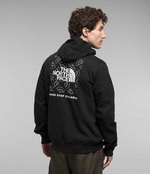 Black The North Face Box NSE Pullover Men's Hoodie | MALAYSIA IDJKQH