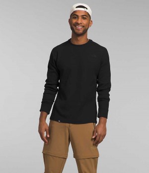 Black The North Face Canyon Fog Thermal Long Sleeve Men's Pullover | MALAYSIA FGCKHS