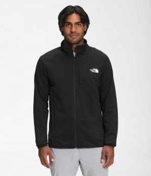 Black The North Face Canyonlands Full-Zip Men's Fleece Jacket | MALAYSIA EGHYIW