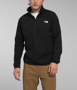 Black The North Face Canyonlands High Altitude ½-Zip Men's Pullover | MALAYSIA JHEFRI