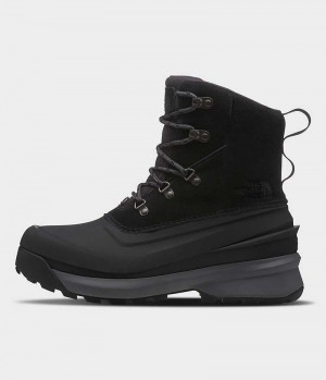 Black The North Face Chilkat V Lace Waterproof Men's Winter Boots | MALAYSIA RUXWOV