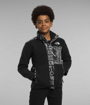 Black The North Face Forrest Mashup Boys' Fleece Jacket | MALAYSIA PIORGT