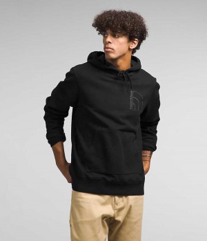 Black The North Face Garment Dye Men's Hoodie | MALAYSIA QKLSYE