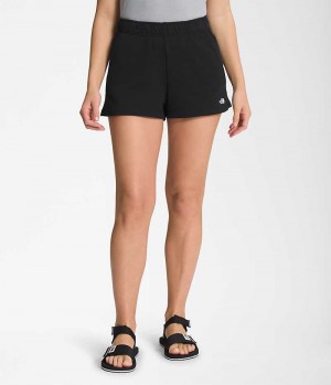 Black The North Face Half Dome Fleece Women's Shorts | MALAYSIA GUKMCN