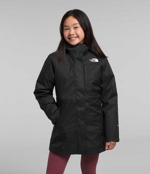 Black The North Face North Triclimate® Girls' Puffer Jacket | MALAYSIA MQPLFC