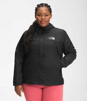 Black The North Face Plus Antora Women's Rain Jacket | MALAYSIA CLXOFN