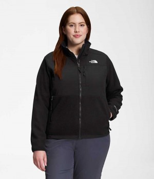 Black The North Face Plus Denali Women's Fleece Jacket | MALAYSIA ETMCDA