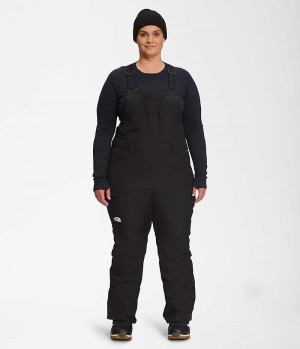 Black The North Face Plus Freedom Insulated Women's Bib Pants | MALAYSIA LZNASY