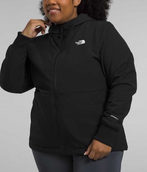 Black The North Face Plus Shelbe Raschel Hoodie Women's Softshell Jacket | MALAYSIA ILXPCH