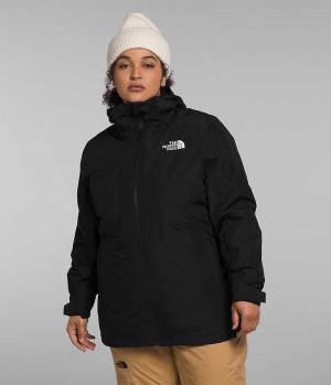 Black The North Face Plus ThermoBall™ Eco Snow Triclimate® Women's Insulated Jacket | MALAYSIA VBCEAM