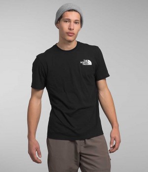 Black The North Face Short Sleeve Box NSE Men's T-Shirt | MALAYSIA NYLEMQ