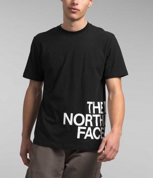 Black The North Face Short Sleeve Brand Proud Men's T-Shirt | MALAYSIA OYZFWE