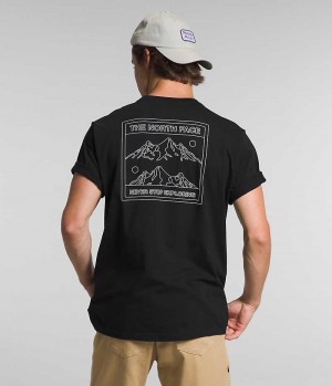 Black The North Face Short Sleeve Solo Men's T-Shirt | MALAYSIA DLISCT