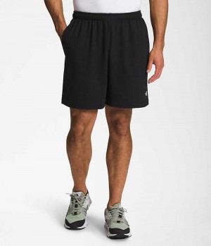 Black The North Face Simple Logo Fleece Men's Shorts | MALAYSIA XNMEPS