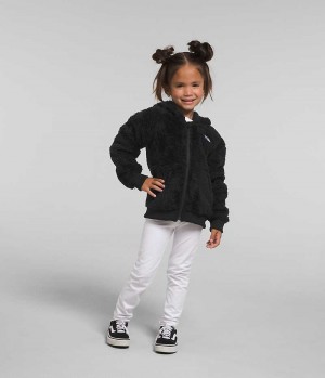 Black The North Face Suave Oso Full-Zip Hoodie Girls' Fleece Jacket | MALAYSIA DIPXGO