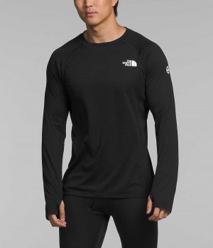 Black The North Face Summit Series Pro 120 Crew Men's Sweatshirt | MALAYSIA JUBMLS