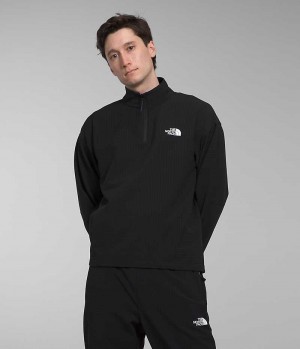 Black The North Face Tekware™ Grid ¼-Zip Men's Pullover | MALAYSIA XYWLFU