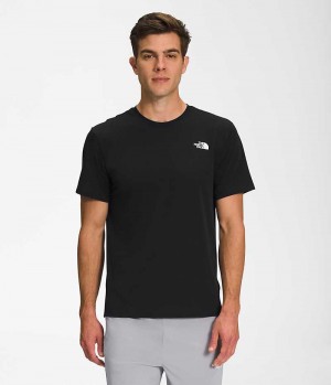 Black The North Face Wander Short Sleeve Men's T-Shirt | MALAYSIA IUCZSW