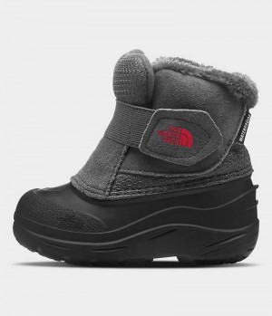 Black / Grey The North Face Alpenglow II Boys' Winter Boots | MALAYSIA ELKWMQ