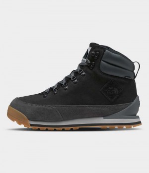 Black / Grey The North Face Back-To-Berkeley IV Leather Waterproof Men's Winter Boots | MALAYSIA BYNIDT