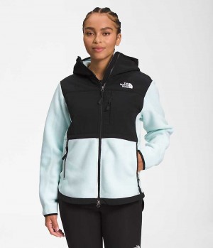 Black / Turquoise The North Face Denali Hoodie Women's Fleece Jacket | MALAYSIA PHALMW