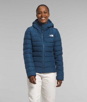 Blue The North Face Aconcagua 3 Hoodie Women's Puffer Jacket | MALAYSIA KTUGFR