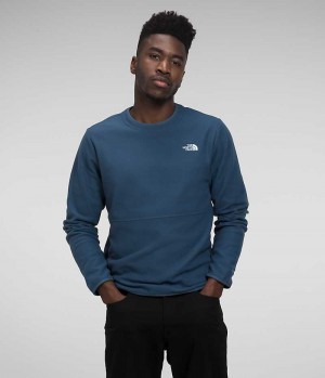 Blue The North Face Alpine Polartec® 100 Crew Men's Pullover | MALAYSIA PSOEHW