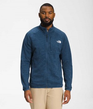 Blue The North Face Canyonlands Full-Zip Men's Fleece Jacket | MALAYSIA XHQOKD