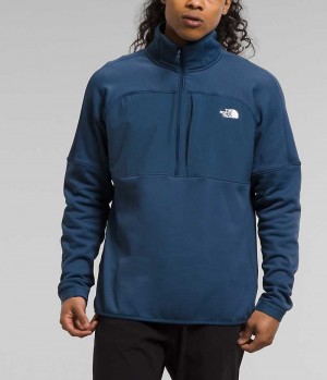 Blue The North Face Canyonlands High Altitude ½-Zip Men's Pullover | MALAYSIA LMTHRA