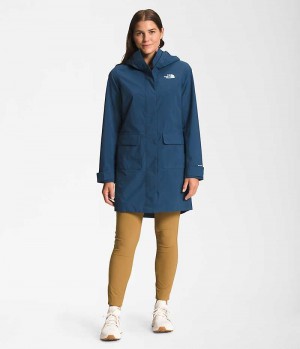 Blue The North Face City Breeze Rain II Women's Coat | MALAYSIA SJAVNY