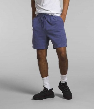 Blue The North Face Garment Dye Fleece Men's Shorts | MALAYSIA YFSRUW