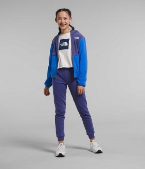 Blue The North Face Glacier Full-Zip Hooded Girls' Fleece Jacket | MALAYSIA DNLGPA