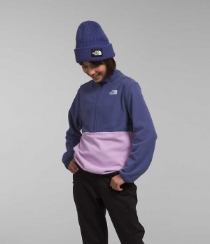 Blue The North Face Glacier ¼-Zip Girls' Pullover | MALAYSIA LOKUJG