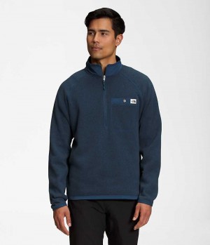 Blue The North Face Gordon Lyons ¼-Zip Men's Pullover | MALAYSIA NXFPJS