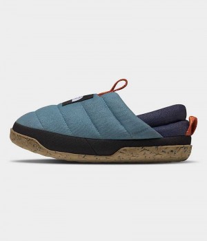 Blue The North Face Nuptse Denim Women's Mules | MALAYSIA SNWXMI