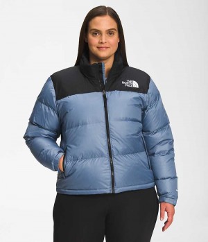 Blue The North Face Plus 1996 Retro Nuptse Women's Puffer Jacket | MALAYSIA JGIRNH