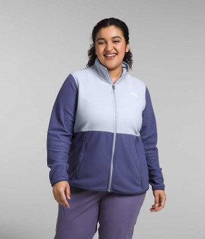 Blue The North Face Plus Alpine Polartec® 100 Women's Fleece Jacket | MALAYSIA OFWUHN