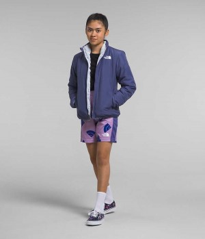 Blue The North Face Reversible Mossbud Girls' Fleece Jacket | MALAYSIA MJLDYN