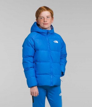 Blue The North Face Reversible North Hooded Boys' Puffer Jacket | MALAYSIA KXEIHP