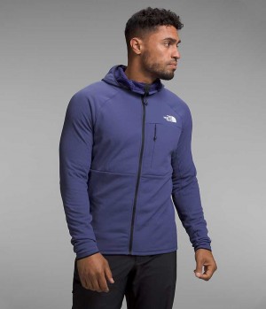 Blue The North Face Summit Series FUTUREFLEECE™ Full-Zip Hoodie Men's Fleece Jacket | MALAYSIA XJYDRN