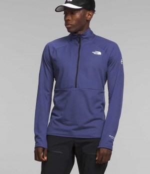 Blue The North Face Summit Series FUTUREFLEECE™ LT ½-Zip Men's Pullover | MALAYSIA UKHVFS