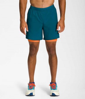 Blue The North Face Sunriser 2-in-1 Men's Shorts | MALAYSIA TVNIQD