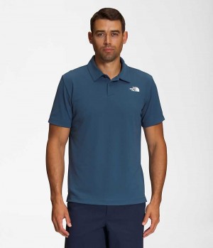 Blue The North Face Wander Men's Polo Shirt | MALAYSIA DTGUPS