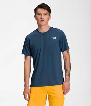 Blue The North Face Wander Short Sleeve Men's T-Shirt | MALAYSIA KJMXZH