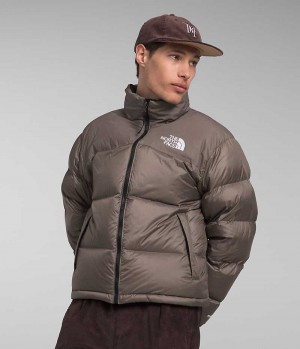 Brown The North Face 1996 Retro Nuptse Men's Puffer Jacket | MALAYSIA CMQKJY